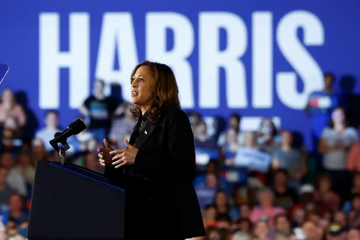 Democratic presidential nominee Kamala Harris campaigns in Wilkes-Barre