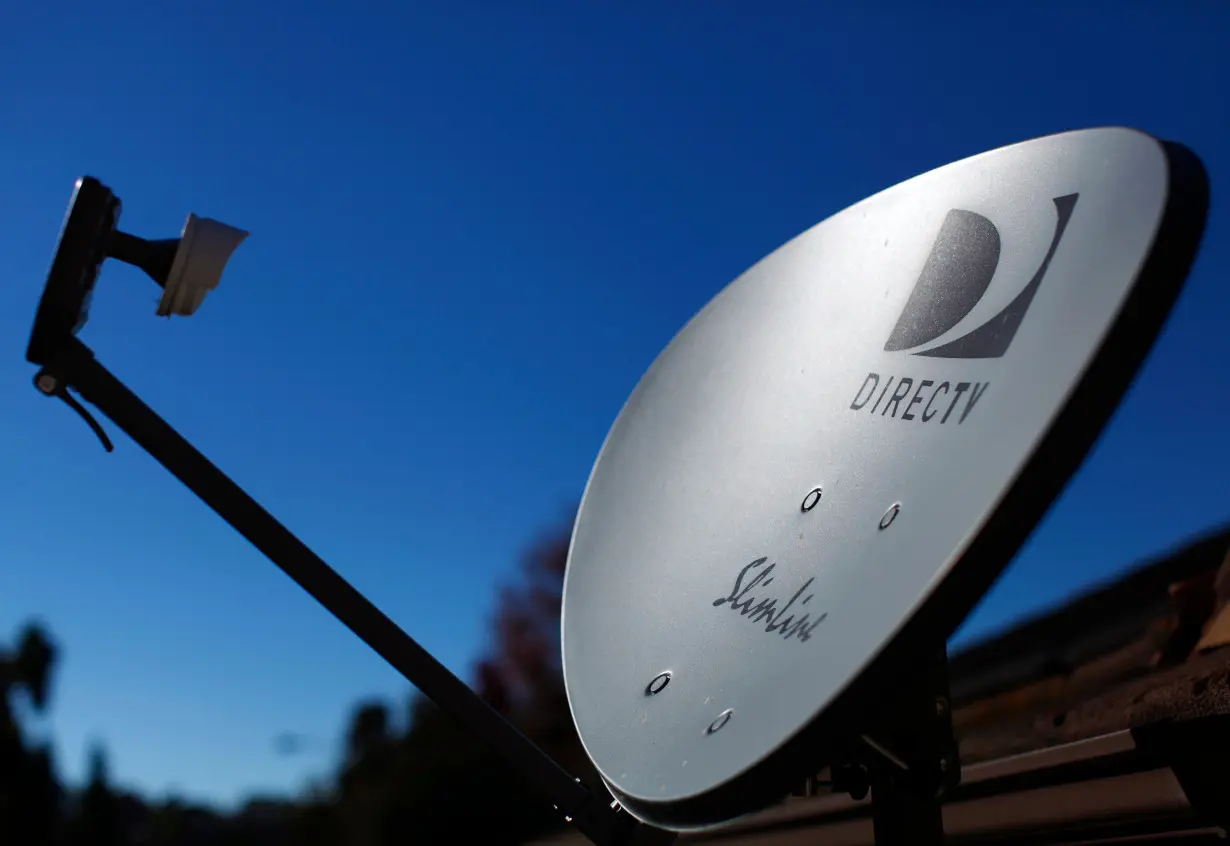 DirecTV satellite dish is seen on a residential home in Encinitas, California