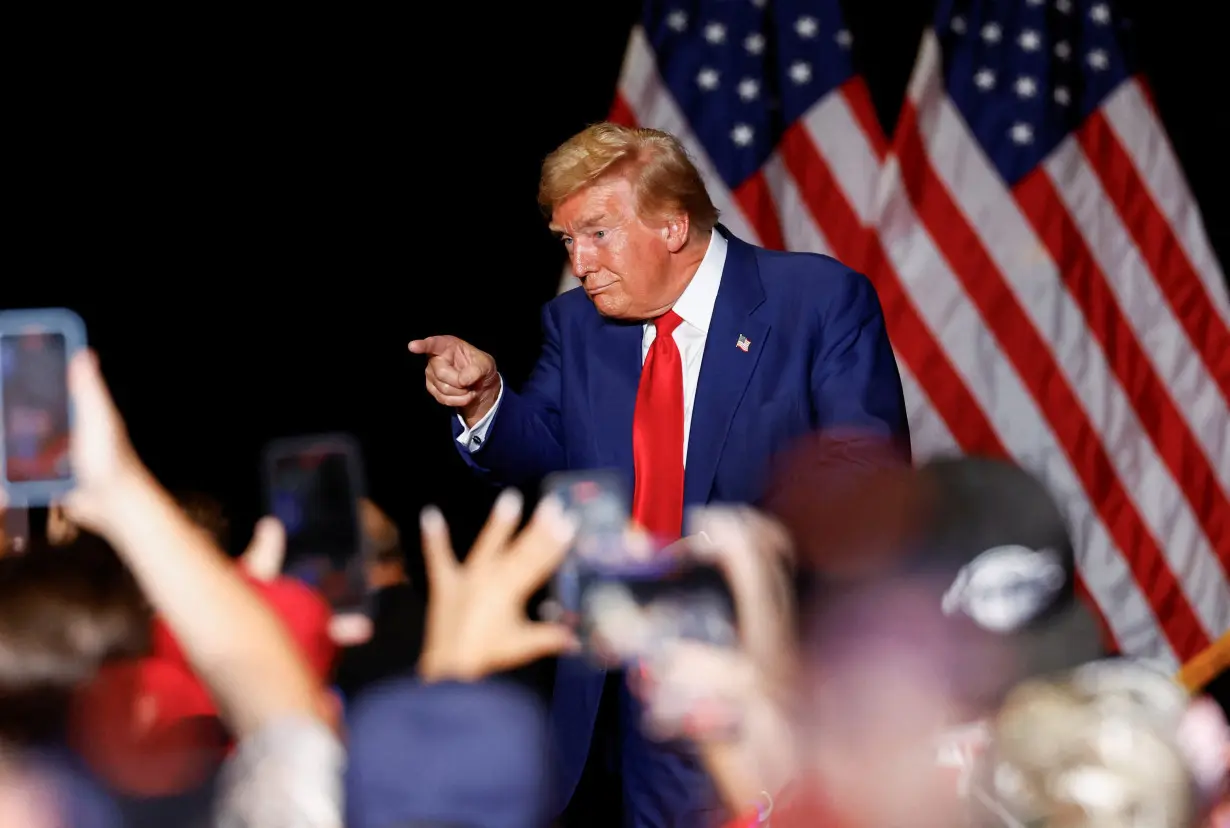 Republican presidential nominee and former U.S. President Donald Trump holds a rally in Las Vegas