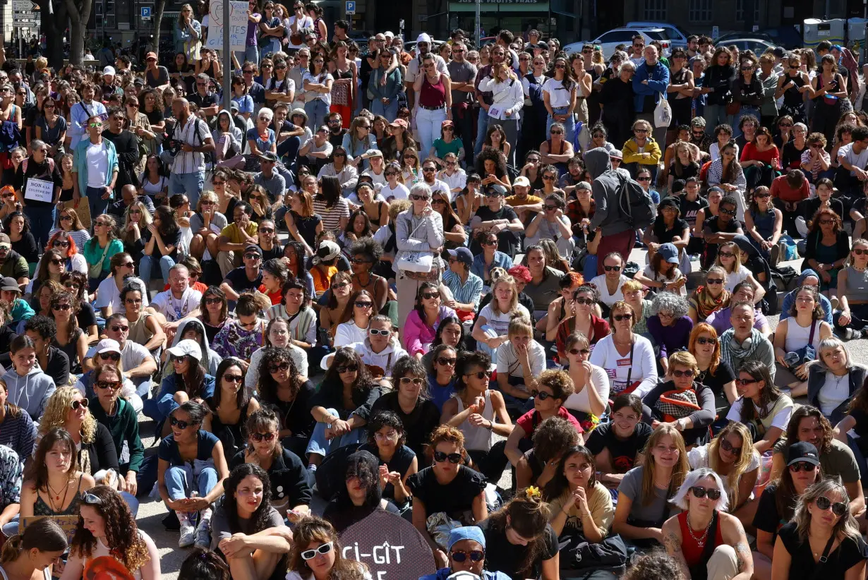 Demonstration in support of Gisele Pelicot and all rape victims, in Marseille