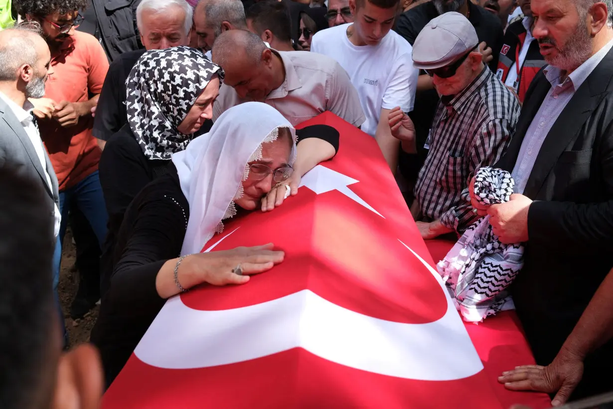 Funeral ceremony of Turkish-American activist Aysenur Ezgi Eygi in Didim