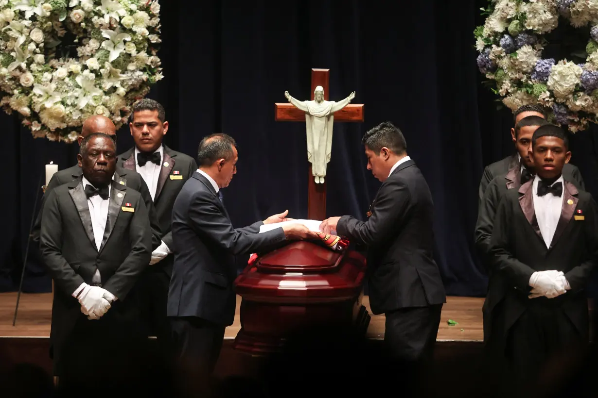 Funeral service for Peru's former President Alberto Fujimori, in Lima