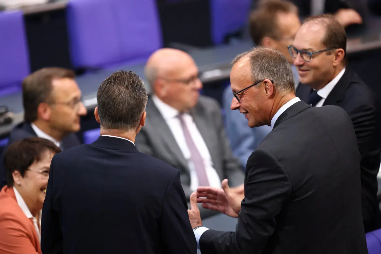 Session of the lower house of German parliament Bundestag, in Berlin