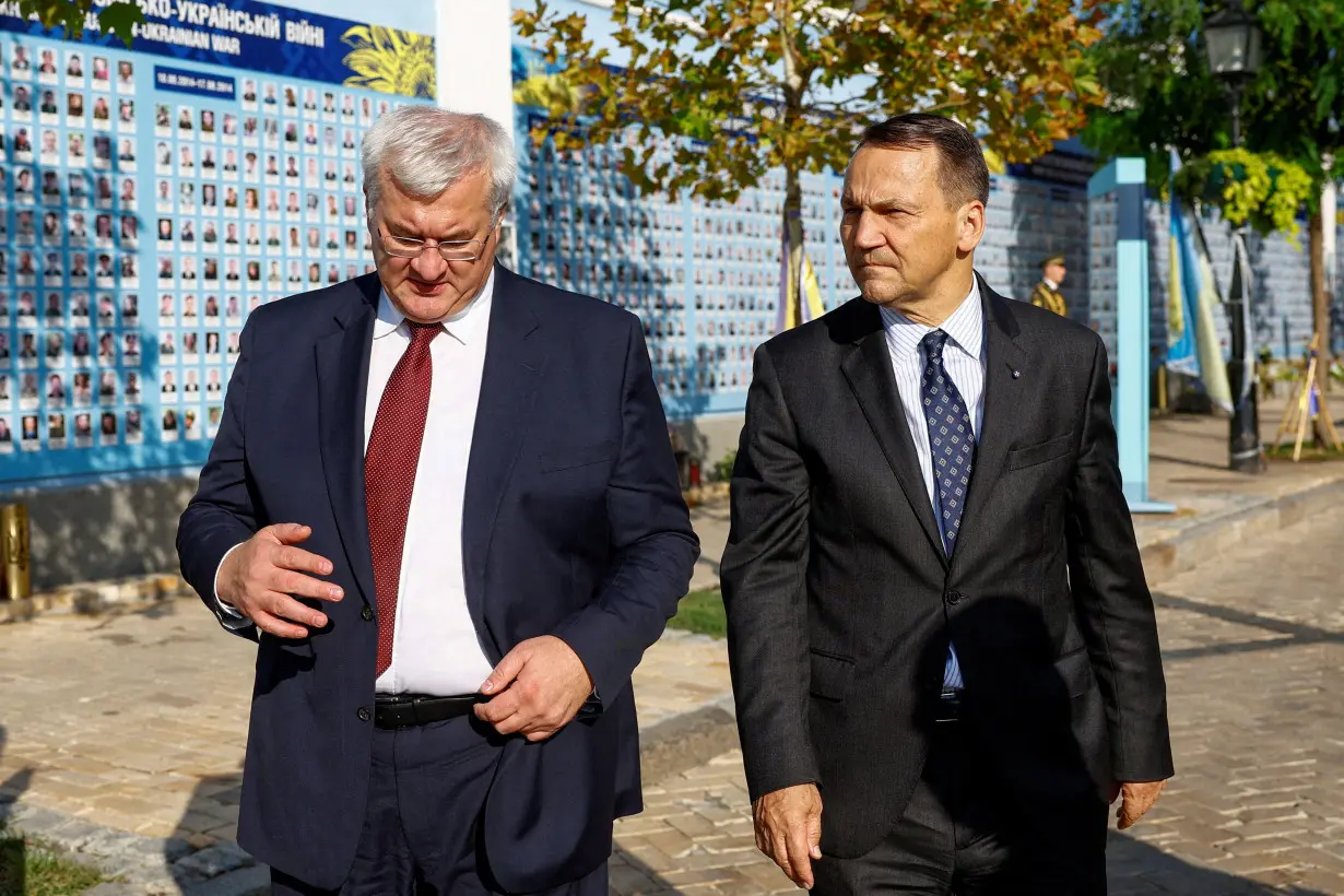 FILE PHOTO: Polish FM Sikorski visits Kyiv