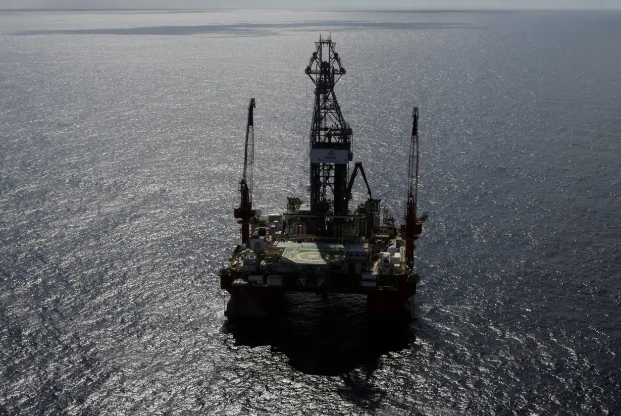 General view of the Centenario deep-water oil platform in the Gulf of Mexico off the coast of Veracruz, Mexico