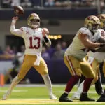 Sam Darnold and an attacking defense drive the undefeated Vikings in a 23-17 win over the 49ers