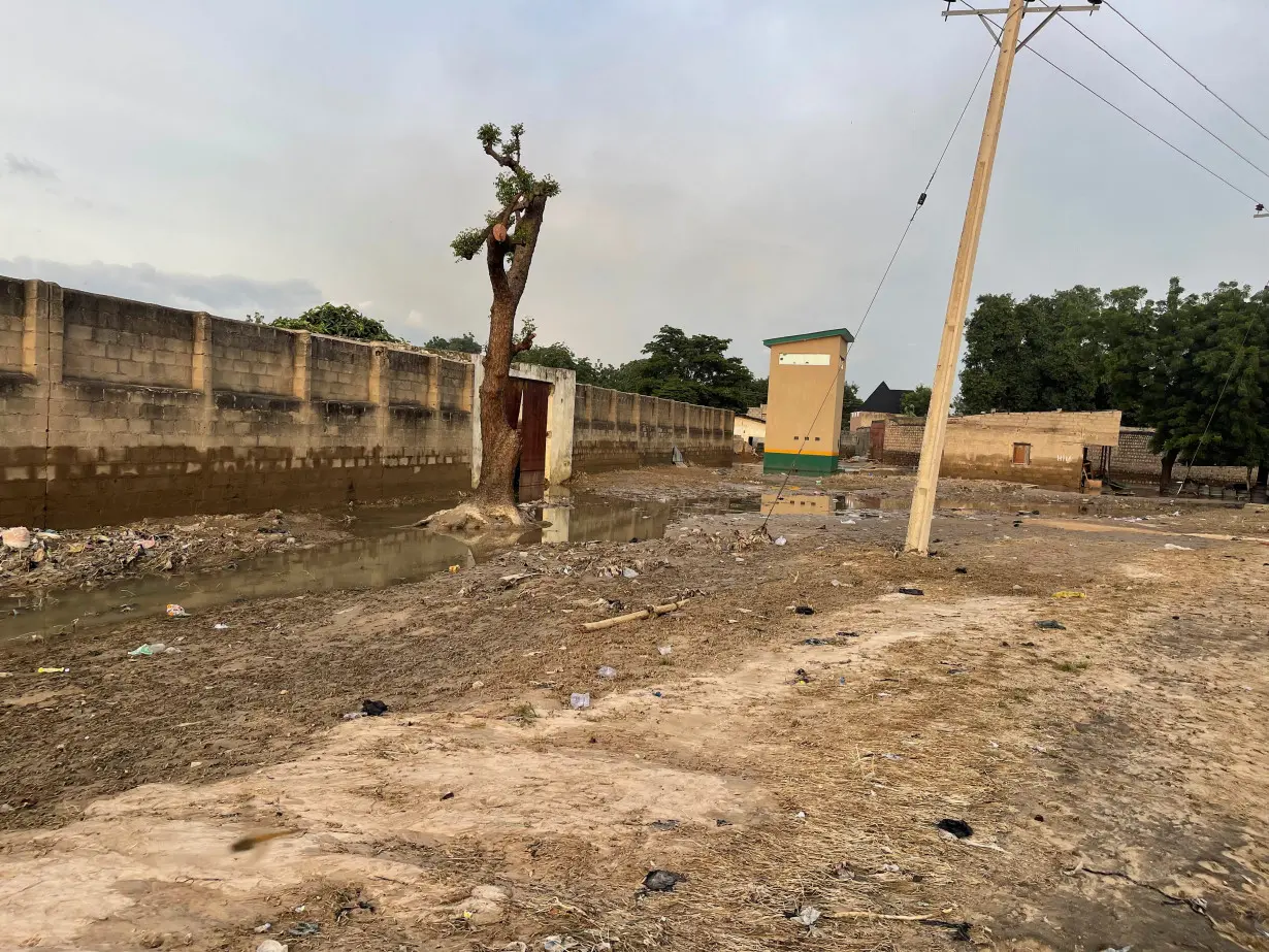 A view of the prison where nearly three hundred prisoners escaped after floods in Maiduguri