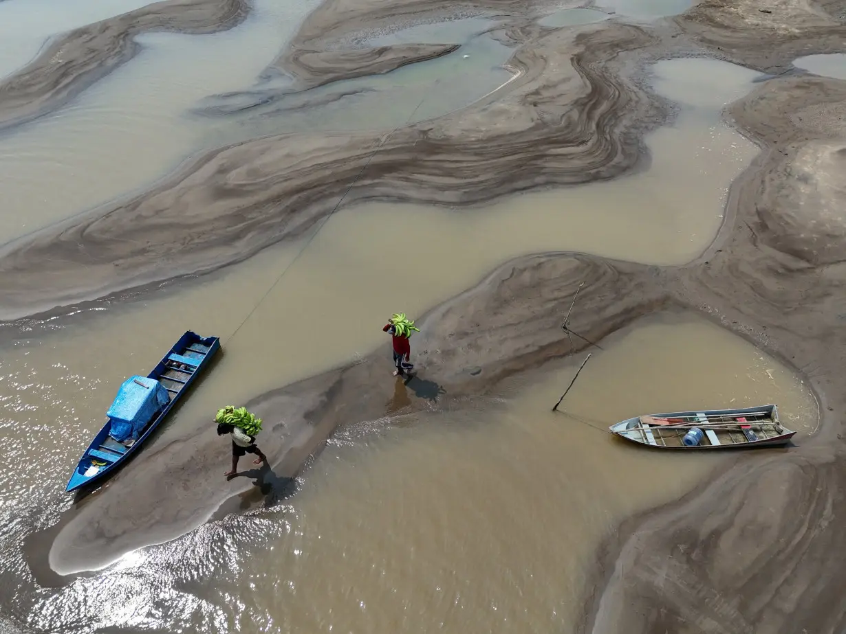 Severe drought of Solimoes River in Manacapuru