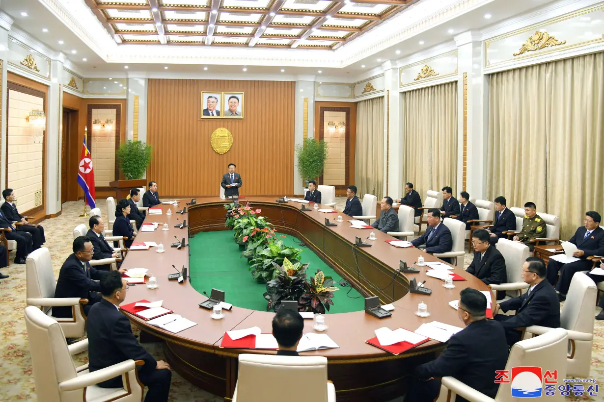 A view of a plenary meeting of the Standing Committee of the North Korean parliament