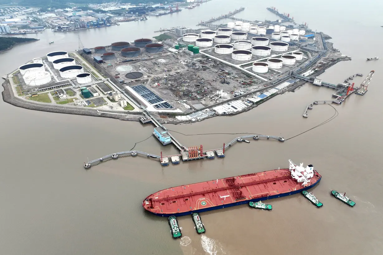 FILE PHOTO: Crude oil terminal in Zhoushan