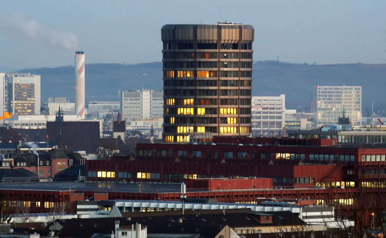 Headquarters of the Bank for International Settlements are seen in Basel