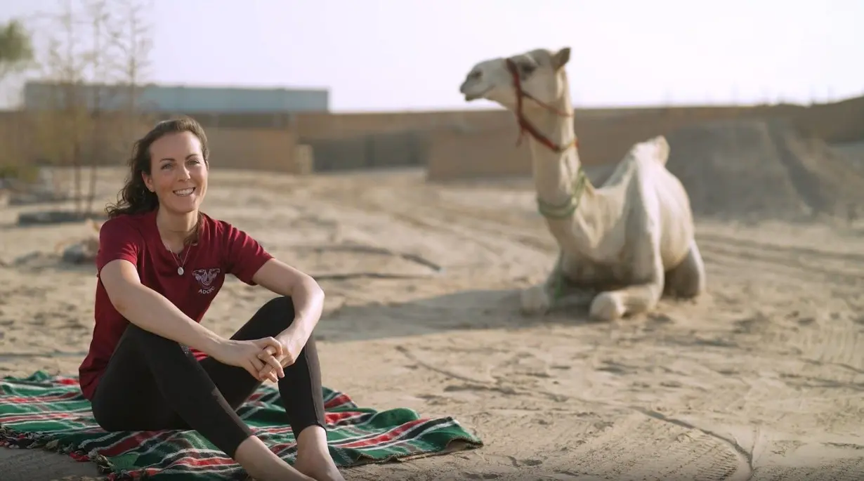 She left behind her life in the US to race camels in the UAE. Now she's hoping to inspire other women to follow in her tracks