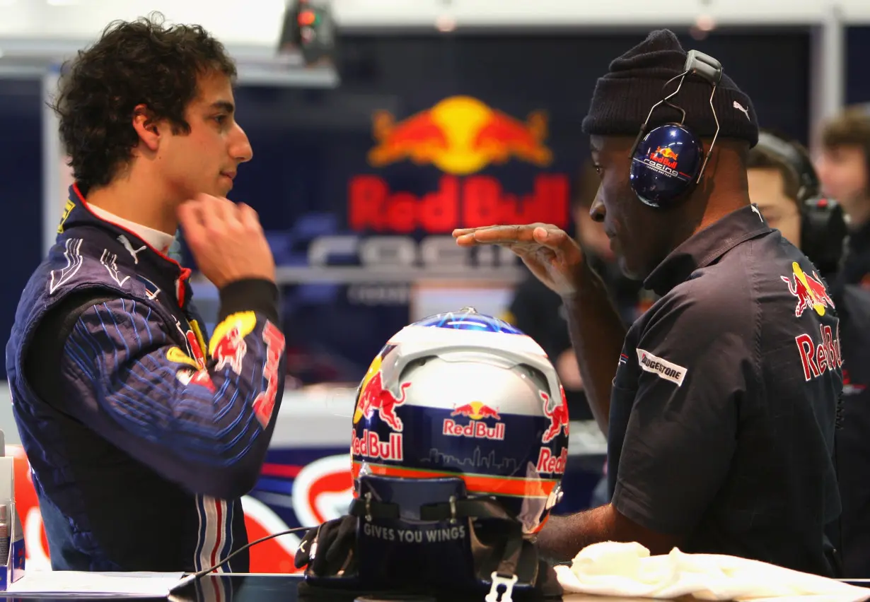 Ricciardo as a member of the Red Bull driver program in 2009.