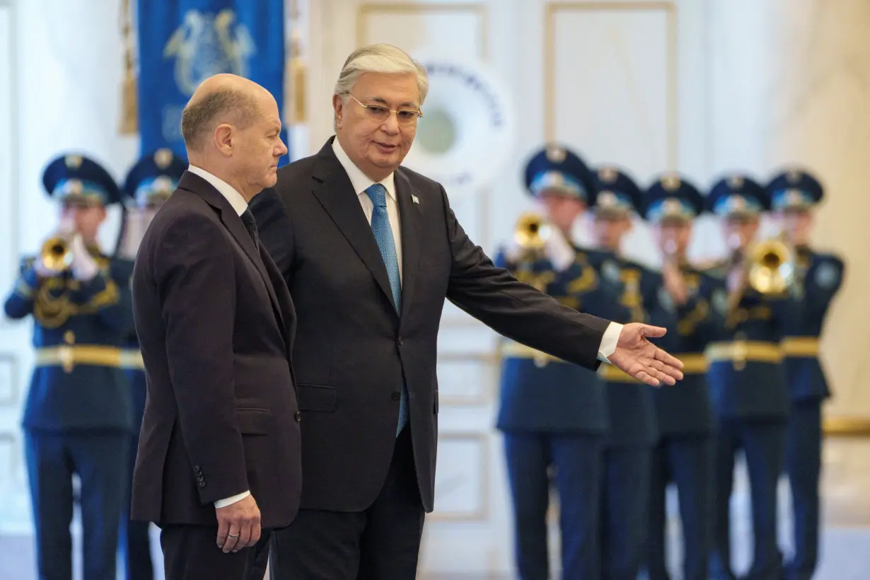 German Chancellor Olaf Scholz visits Kazakhstan