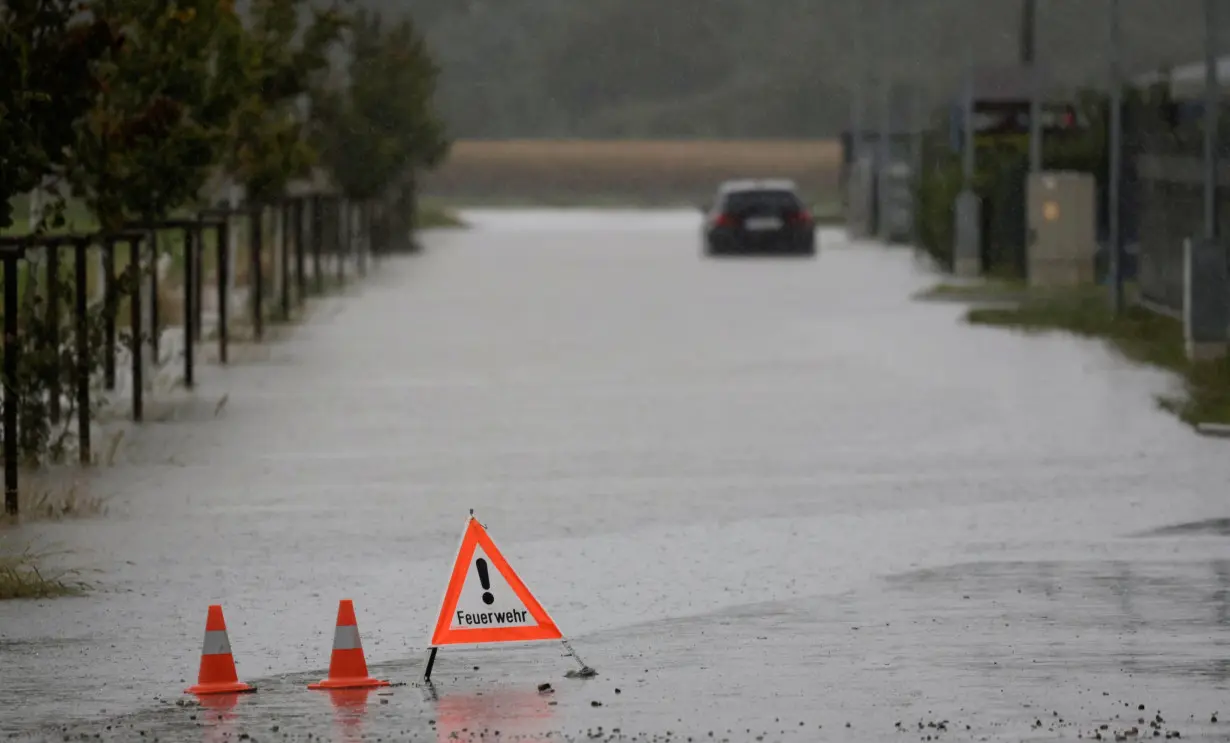 Aftermath of heavy rainfall in Austria