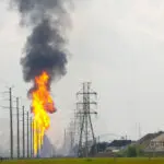 A pipeline fire has burned for hours and prompted evacuations in a Houston suburb