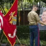 Marines give highest noncombat medal to family of Osprey crew chief who died trying to save pilots