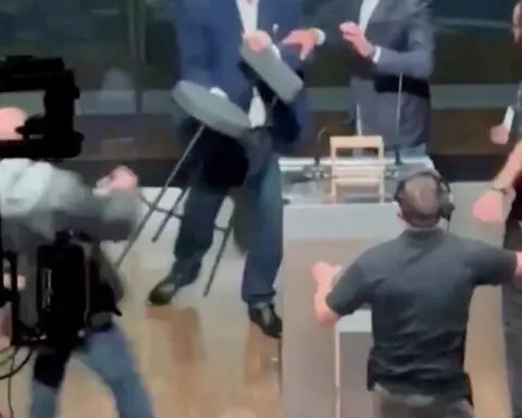 Candidate for Sao Paulo mayor clobbered with chair in chaotic debate