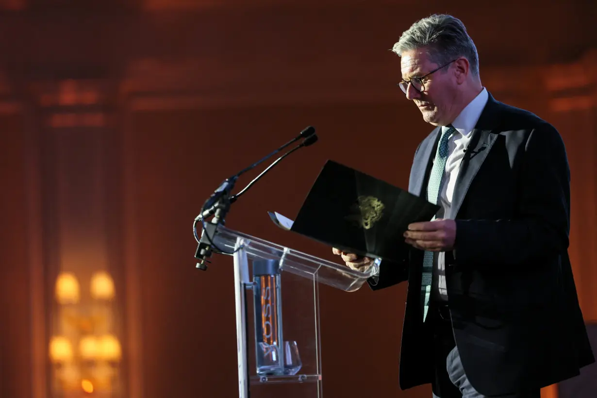 British Prime Minister Starmer attends Holocaust Education Trust appeal dinner, in London