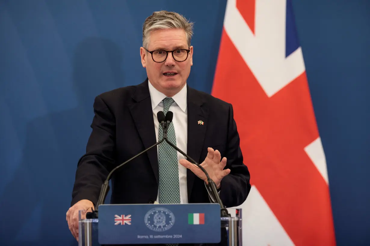 British PM Starmer visits Italy