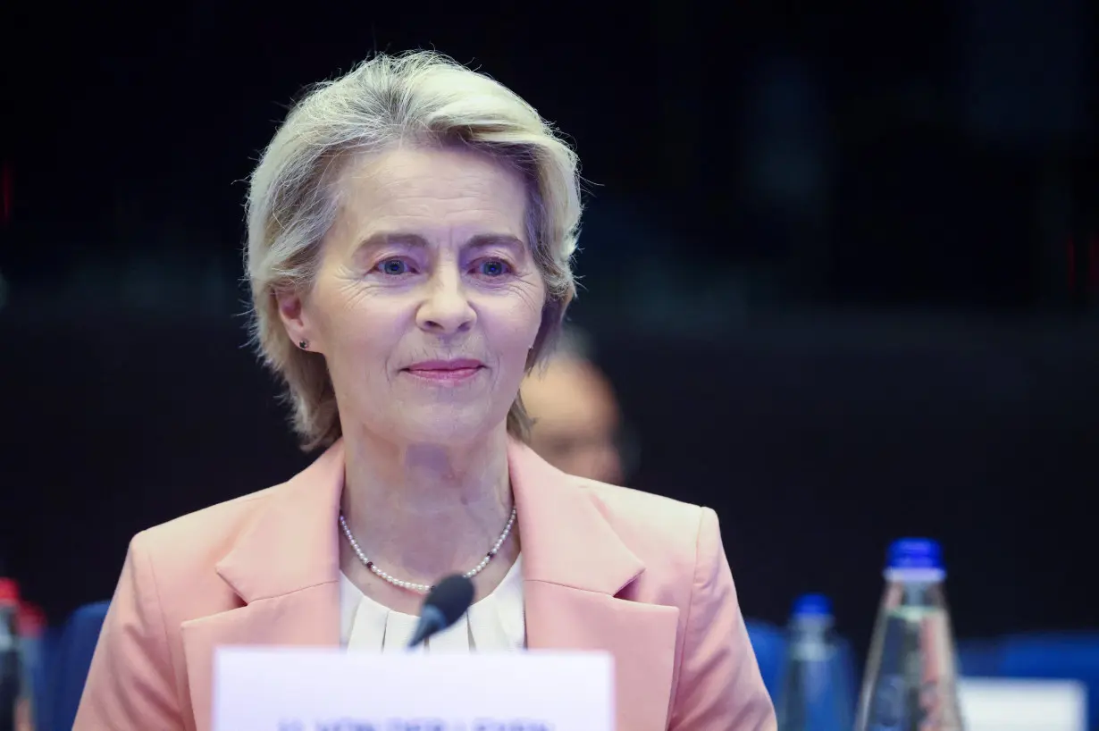 European Commission President Ursula von der Leyen meets with the European Parliament's Conference of Presidents in Strasbourg