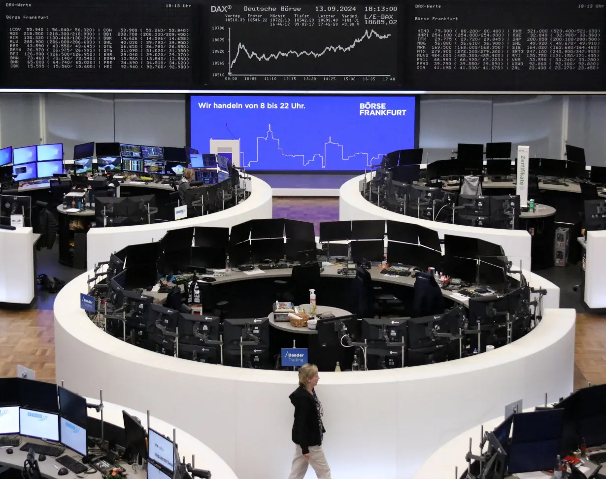 German share price index DAX graph is pictured at the stock exchange in Frankfurt