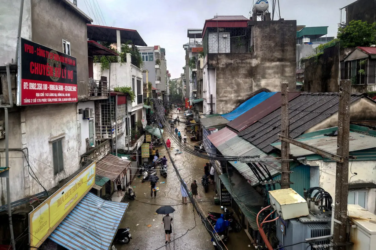 FILE PHOTO: Floods following the impact of Typhoon Yagi, in Hanoi