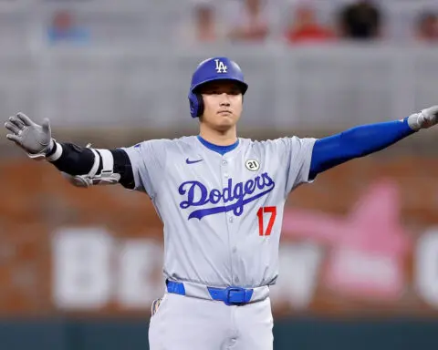 Shohei Ohtani becomes first player in 130 years to rack up 85 extra-base hits and 45 steals