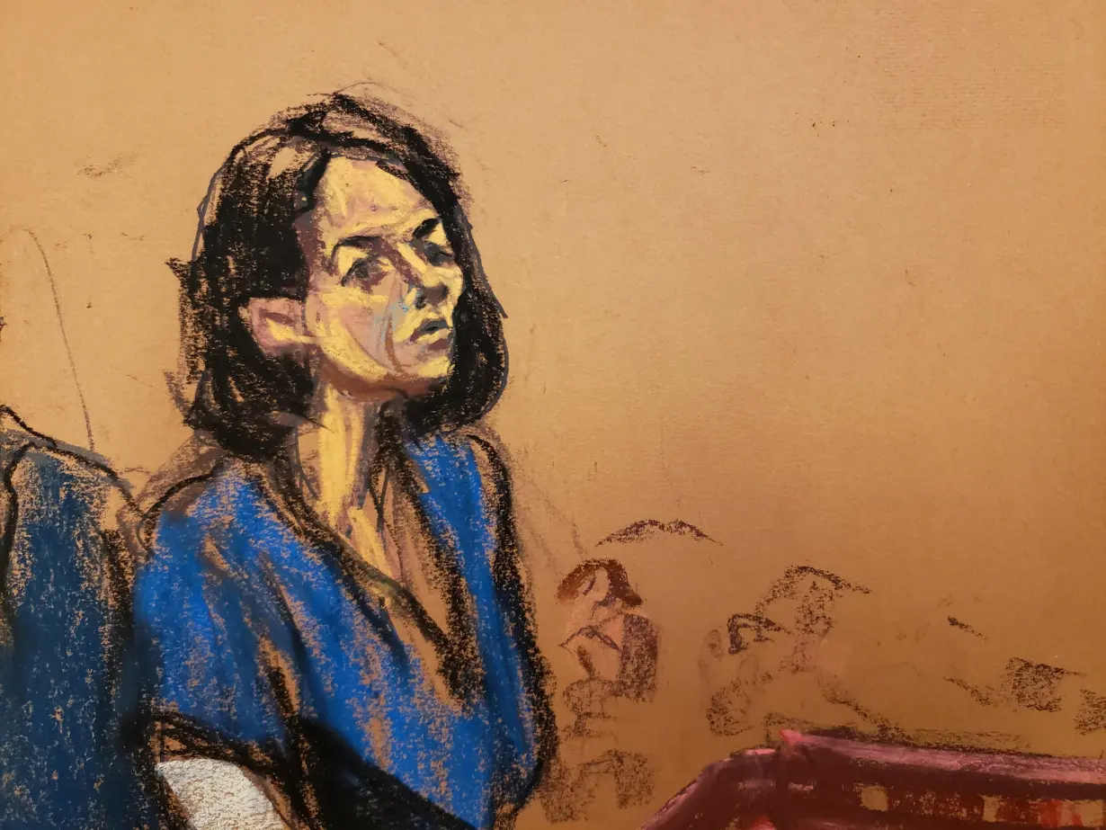 Jeffrey Epstein associate Ghislaine Maxwell attends her sentencing hearing in New York