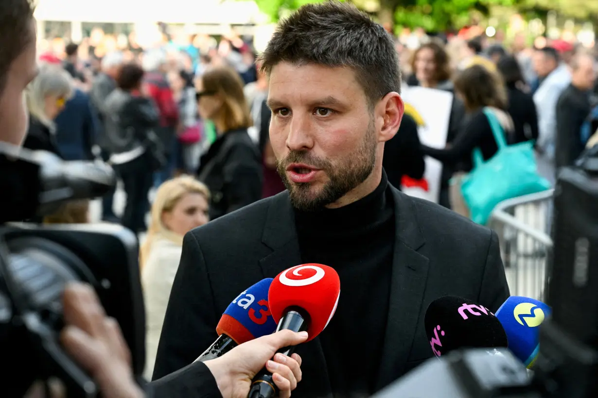 FILE PHOTO: Protest against government changes at public broadcaster RTVS in Bratislava