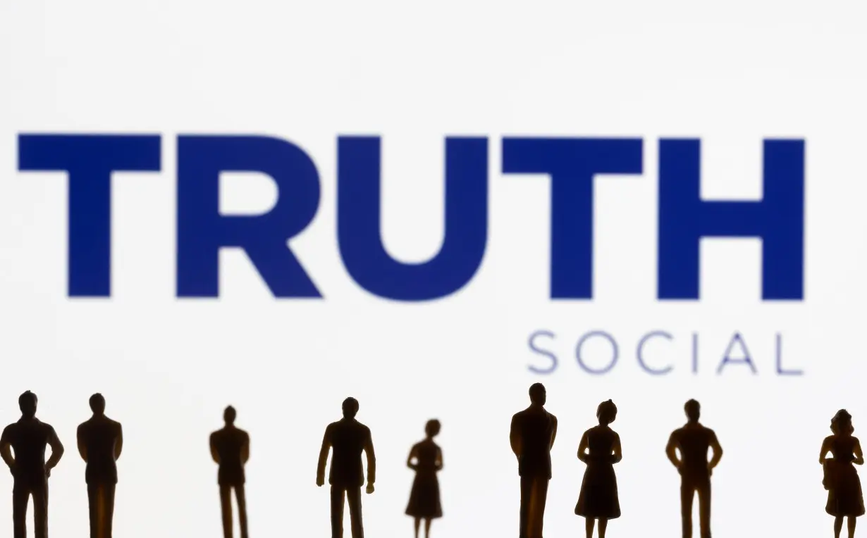 Illustration shows Truth social network logo