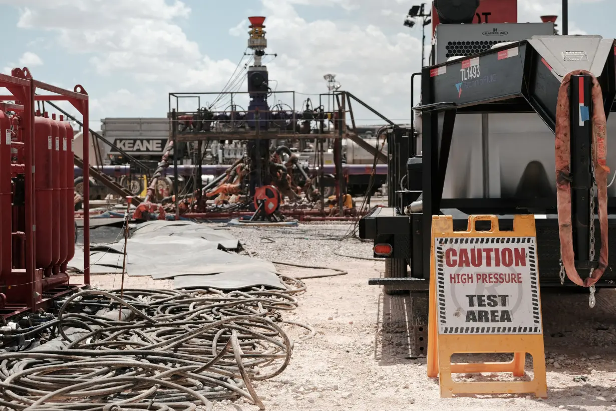 FILE PHOTO: Fracking site near Midland, Texas