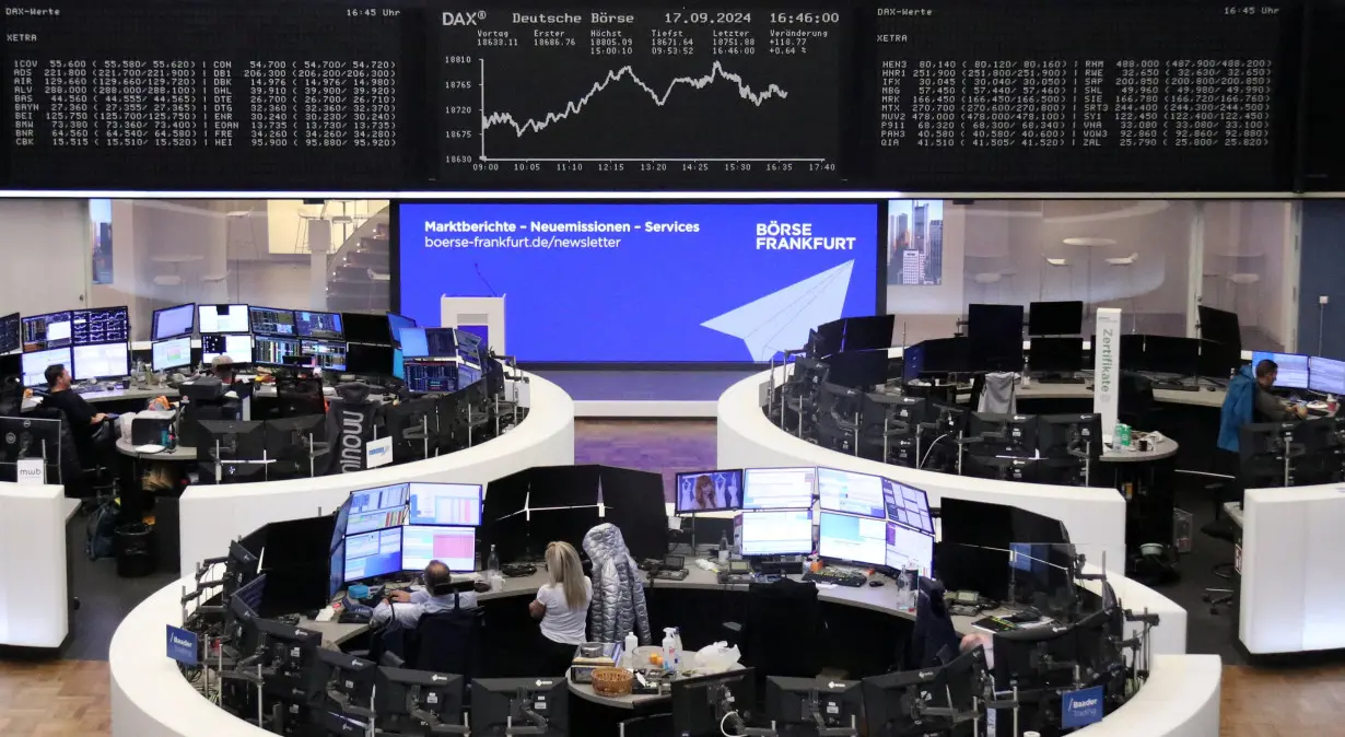 German share price index DAX graph is pictured at the stock exchange in Frankfurt