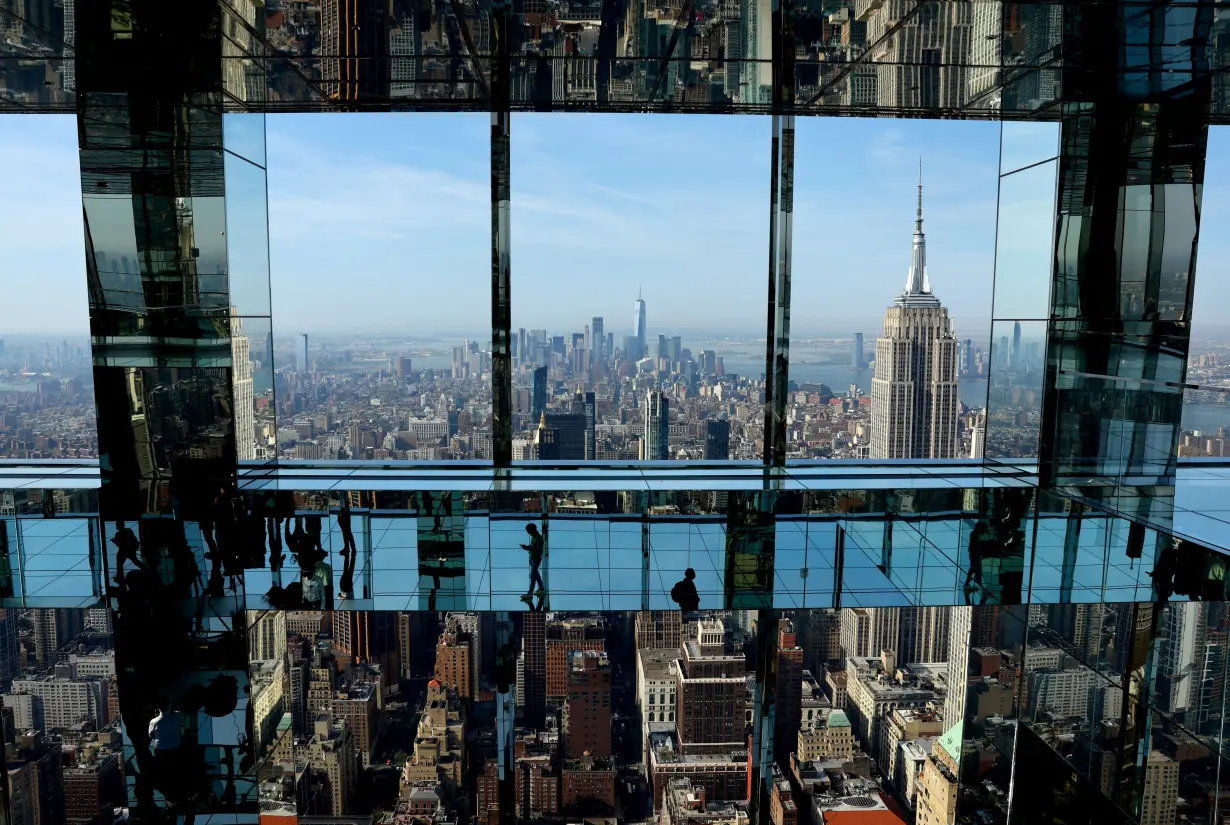 Manhattan skyline from Summit at One Vanderbilt Observatory in New York