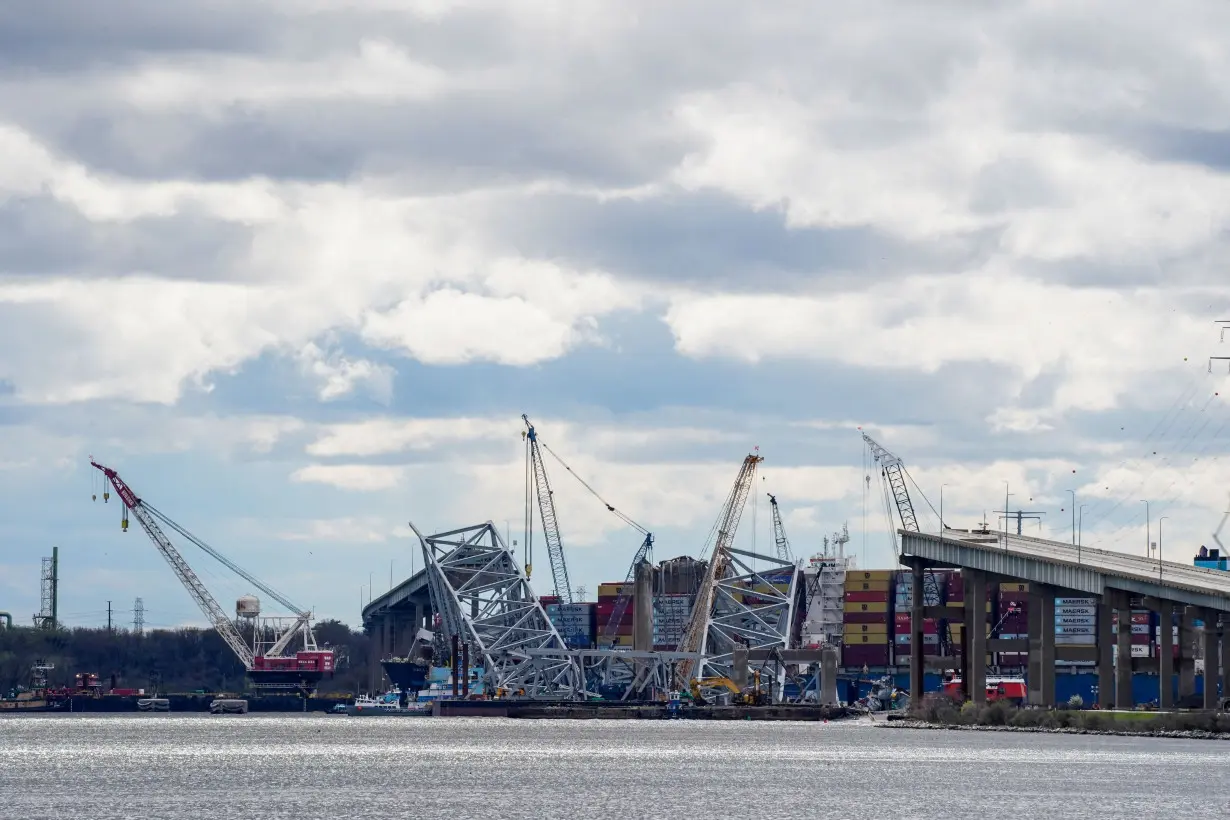 U.S. President Joe Biden visits the site of the collapsed Francis Scott Key Bridge in Baltimore, Maryland