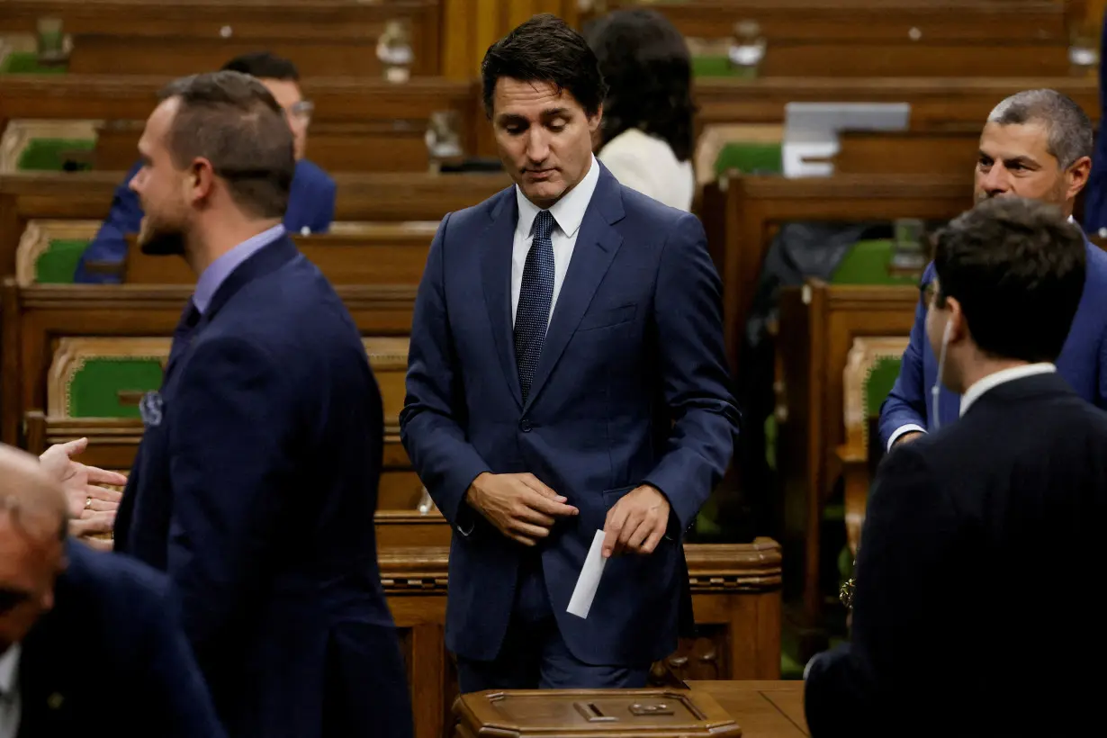 FILE PHOTO: Canada's Prime Minister Justin Trudeau casts his vote during the election of a new Speaker in the House of Commons on Parliament Hill in Ottawa