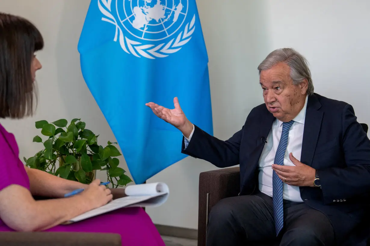 FILE PHOTO: Interview with Secretary-General of the United Nations Antonio Guterres