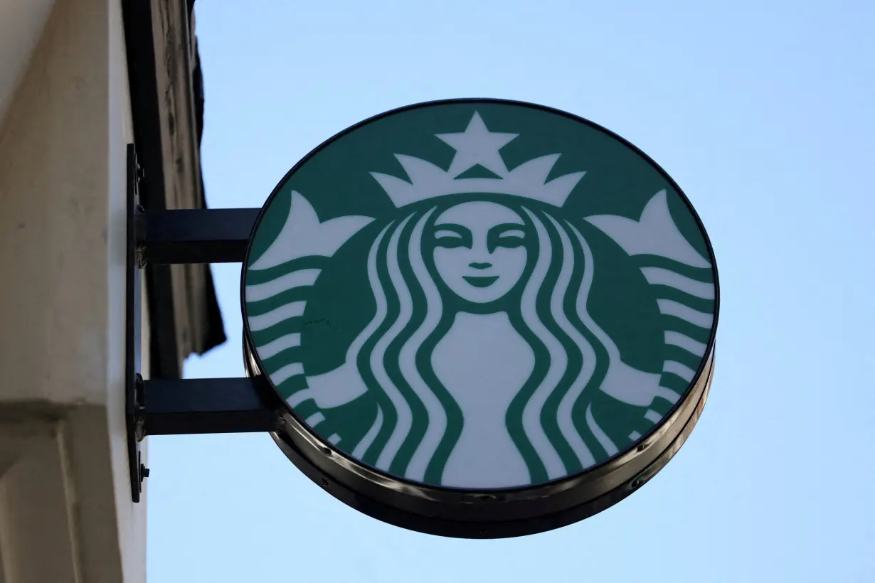 FILE PHOTO: View of Starbucks in central London