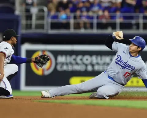 Shohei Ohtani 50-50 update: LA Dodgers star nabs 49th steal in win over Miami Marlins