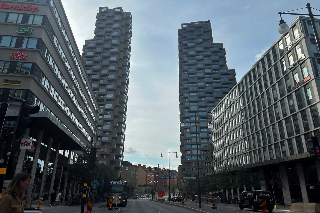 Residential buildings constructed by Swedish group Oscar Properties in Stockholm