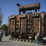 A charred transformer on a Kyiv square makes for an unusual Ukraine war exhibit