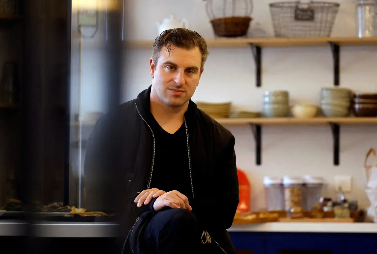 FILE PHOTO: Interview with Airbnb CEO Brian Chesky in Paris