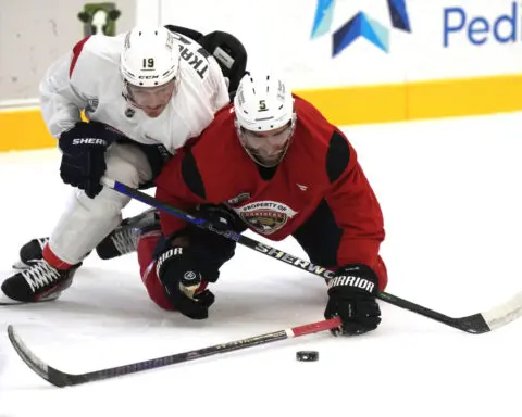 Cup champion Panthers open training camp working on the way last season's title run ended