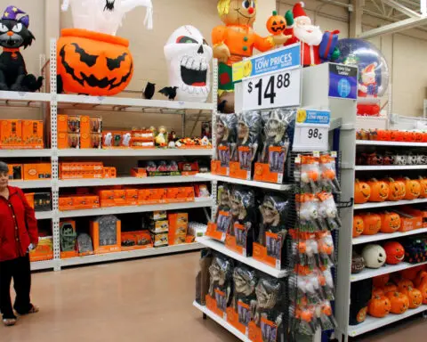 Halloween shoppers hunt for early deals while total spending eases, survey shows