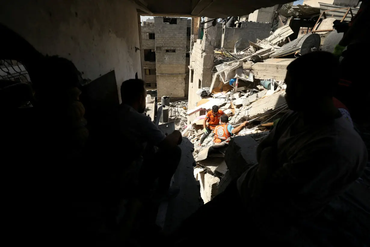 Aftermath of an Israeli strike on a house in Gaza City