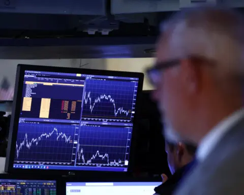 Equities end flat but Dow ekes out record in strong week