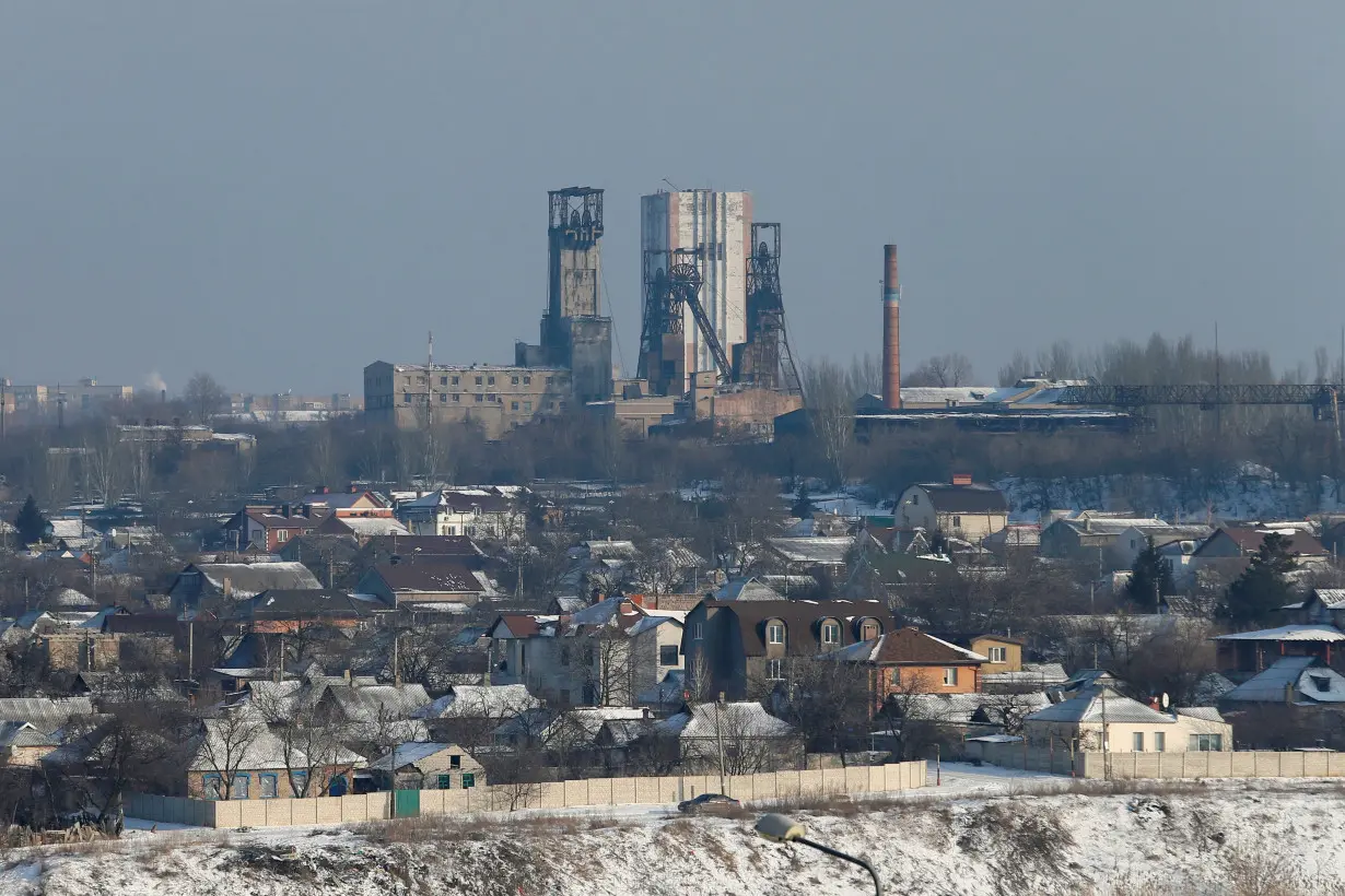 A view shows the eastern Ukrainian city of Donetsk