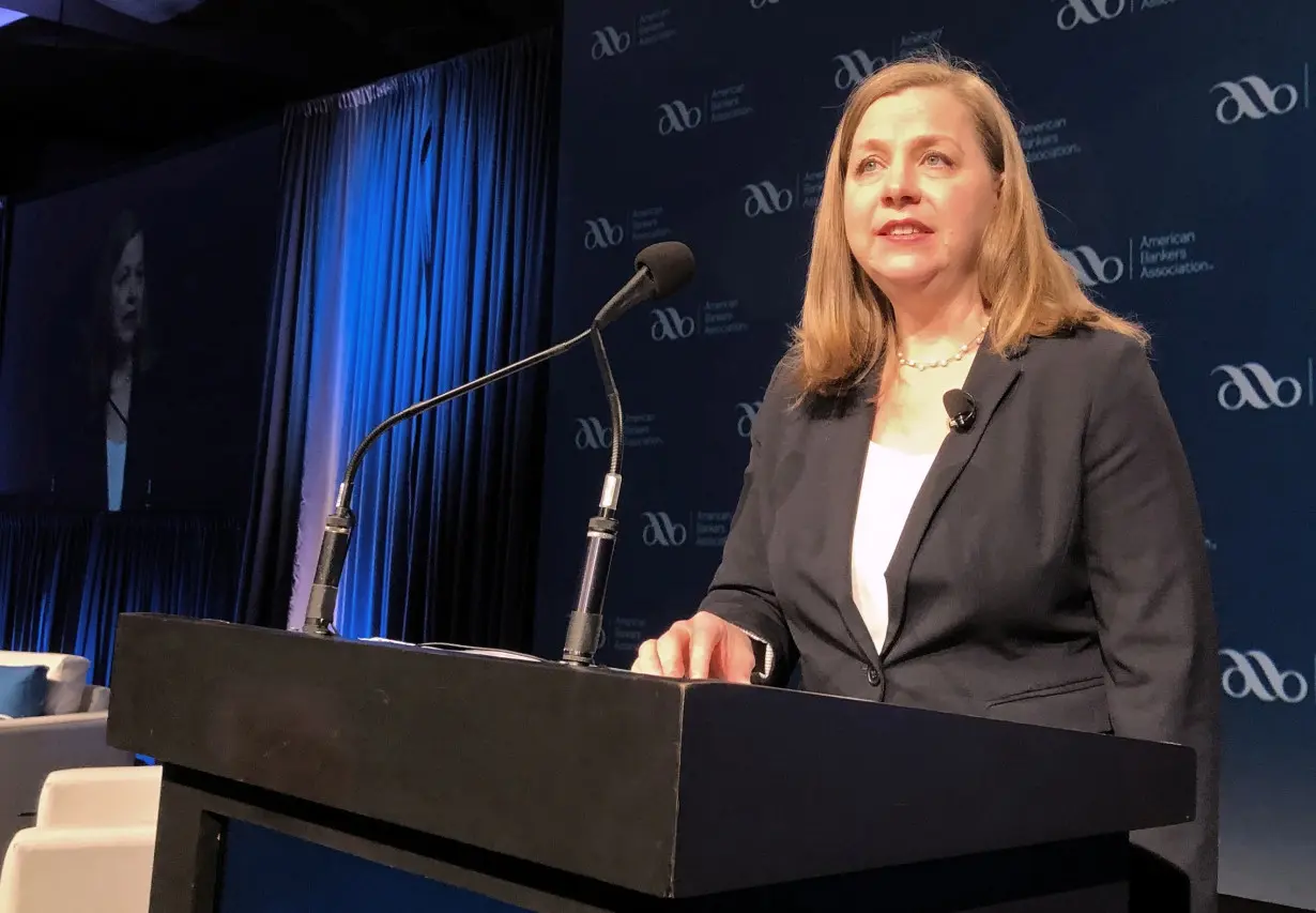 Federal Reserve Governor Michelle Bowman gives her first public remarks as a Fed policymaker at an American Bankers Association conference in San Diego