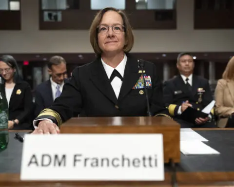 The Navy's highest-ranking military officer is treated successfully for breast cancer