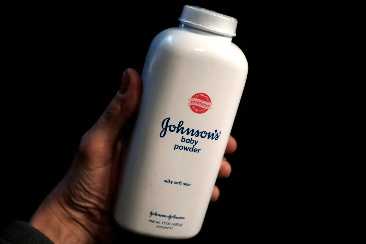 FILE PHOTO: A bottle of Johnson's Baby Powder is seen in a photo illustration taken in New York